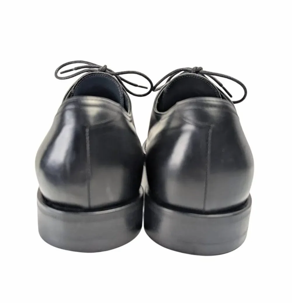 Giorgio Armani Black leather oxford lace up dress shoe mens 40 EU 6.5/7 US